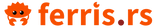 ferris.rs orange logo and wordmark