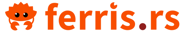 ferris.rs orange logo and wordmark