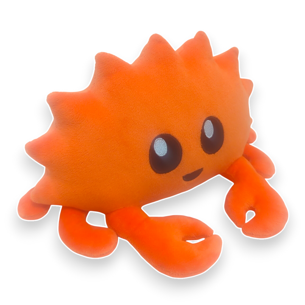 Rustlang Ferris Stuffed animal product photo, diagonal view